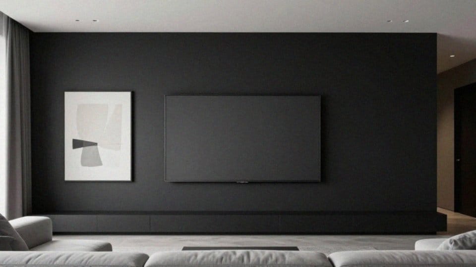 Dlaczego czarna ściana sprawdza się pod telewizor?