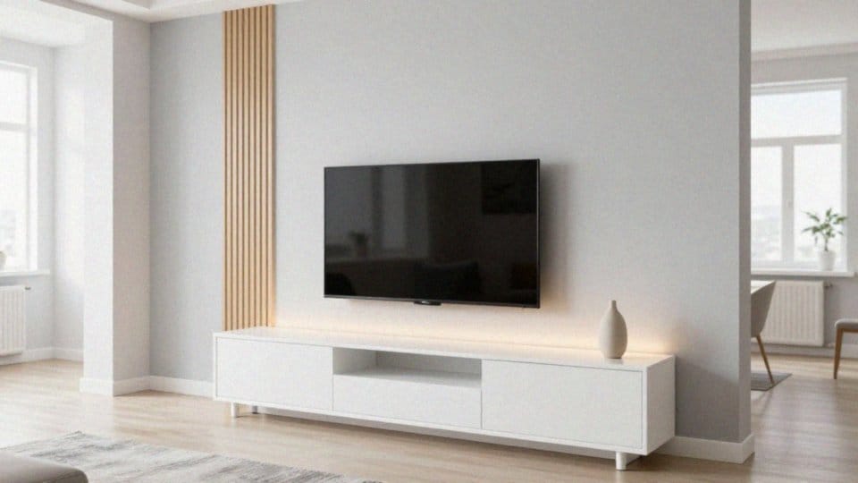 Jak urządzić ozdobną ścianę pod telewizor w małym mieszkaniu?